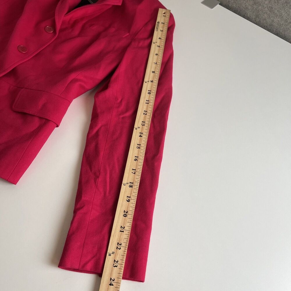 NEW Talbots Marzotto Blazer Size 8 Pink Black Velvet Lapel Pockets 99% Wool - Picture 9 of 14